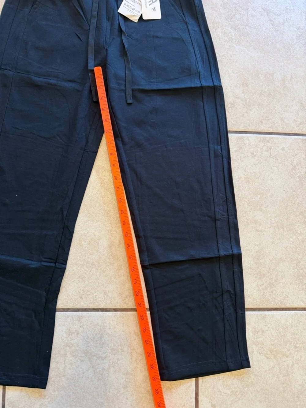 Men's Black Drawstring Jogger Pants - M - Picture 6 of 9